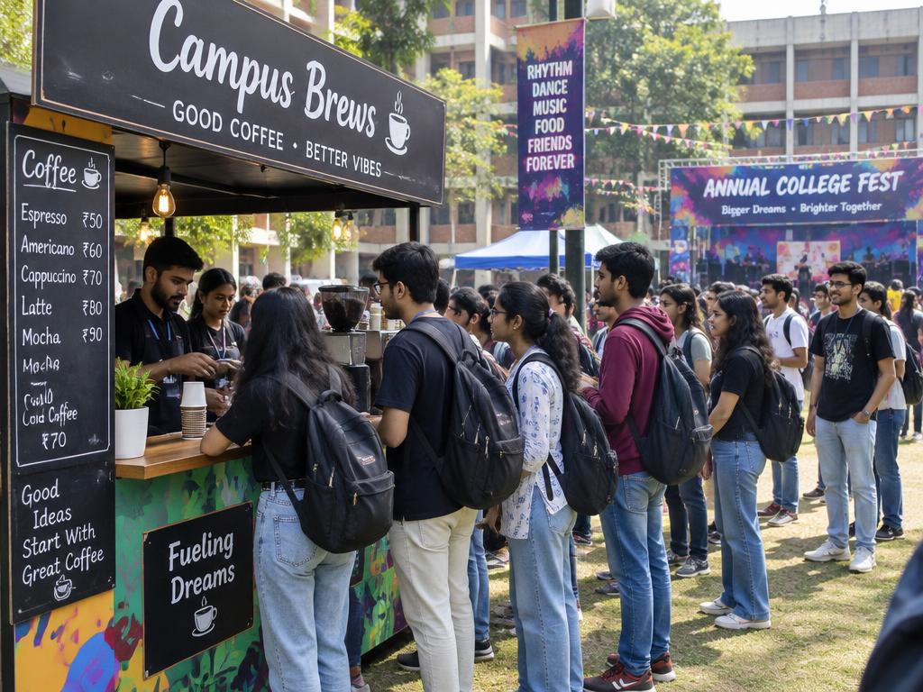 Coffee kiosks for college fests: a sponsor's playbook